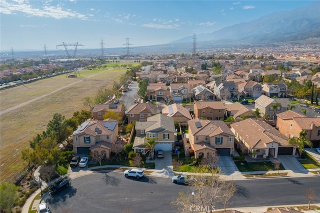 aerial view featuring a residential view