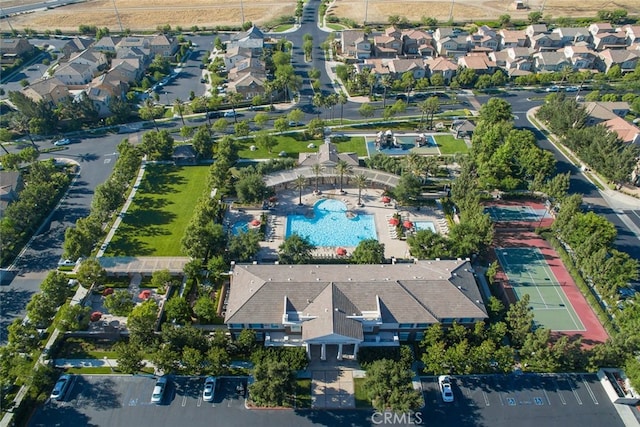 aerial view featuring a residential view