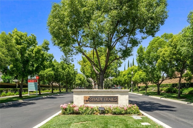 view of community sign