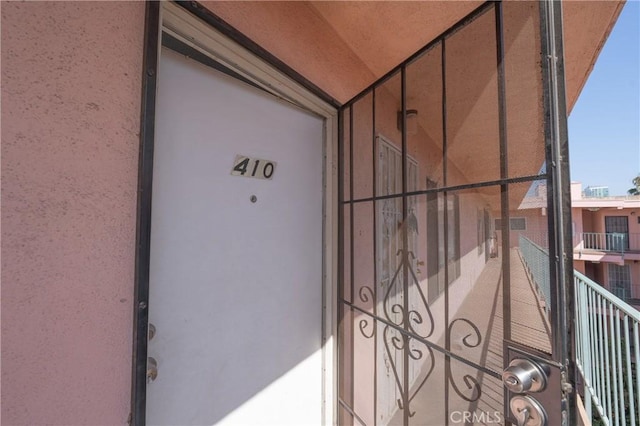 view of doorway to property