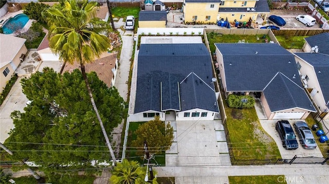 drone / aerial view featuring a residential view