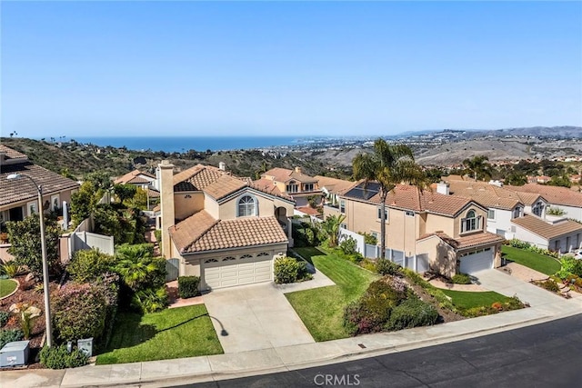 bird's eye view with a residential view