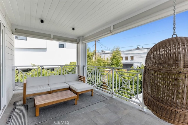 balcony featuring outdoor lounge area