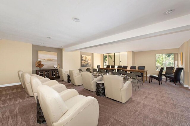 1885 Diamond St Unit 2-329, San Diego, CA 92109 - carpeted living room featuring baseboards and recessed lighting