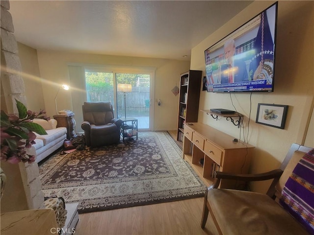 living room featuring wood finished floors