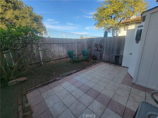 view of patio with a fenced backyard