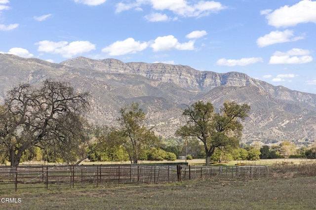 mountain view with a rural view