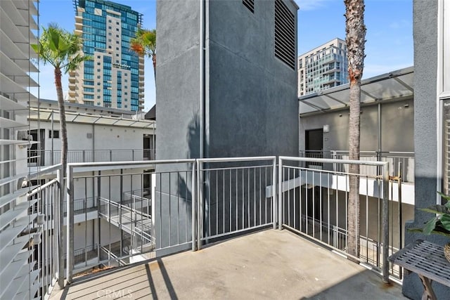 balcony with a city view