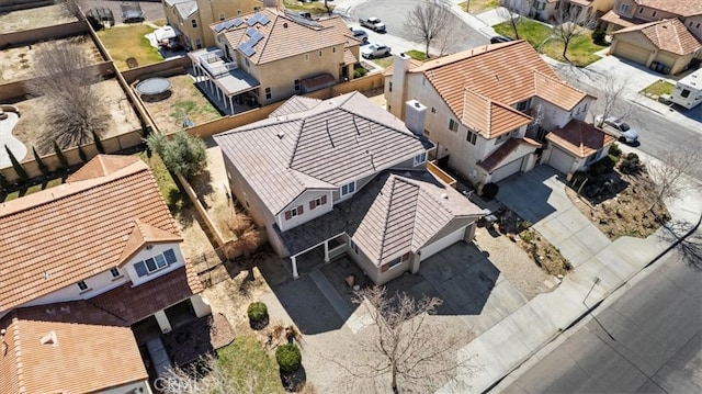 drone / aerial view with a residential view