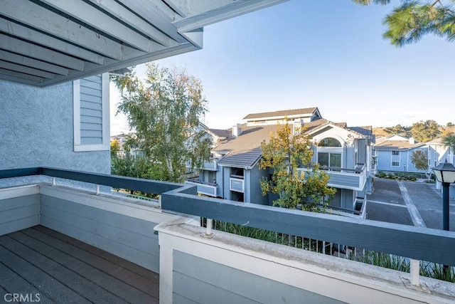 balcony with a residential view