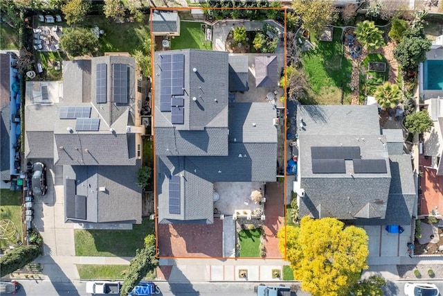 bird's eye view featuring a residential view