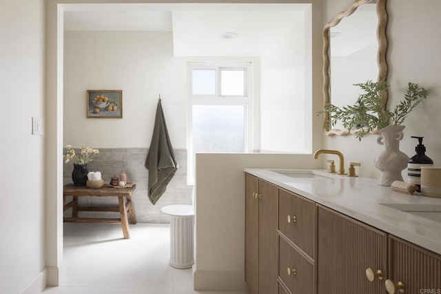 bathroom featuring vanity