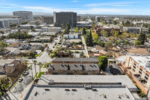 bird's eye view with a view of city