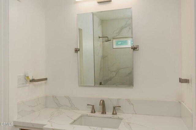 238 Stanford St, Santa Paula, CA 93060 - full bathroom with vanity and a marble finish shower