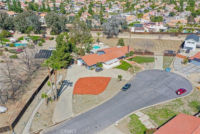 birds eye view of property featuring a residential view