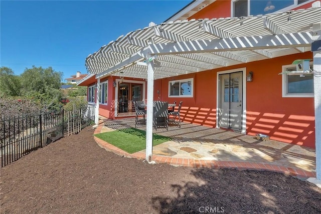 2056 Wonderview Dr, Vista, CA 92084 - back of property with a pergola, a patio area, and stucco siding