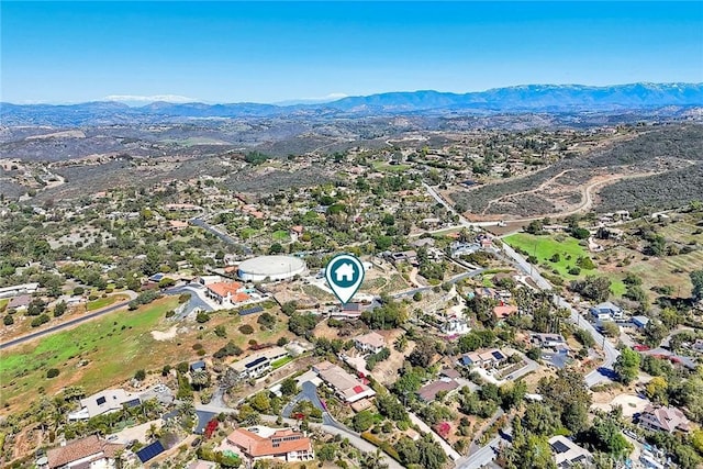 2056 Wonderview Dr, Vista, CA 92084 - aerial view of property's location with mountains