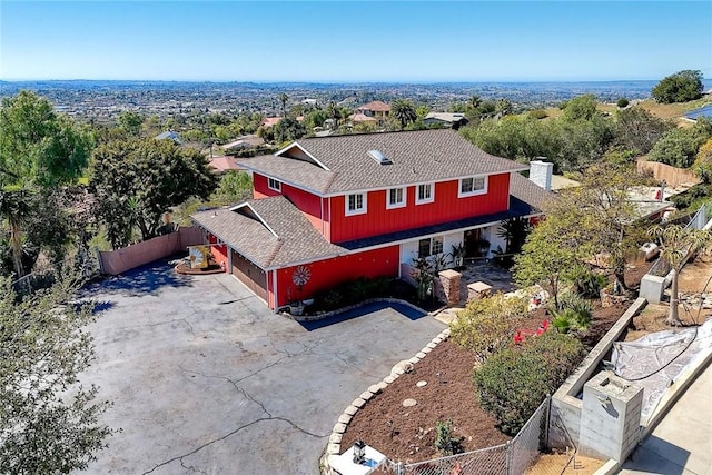 2056 Wonderview Dr, Vista, CA 92084 - aerial view of property and surrounding area