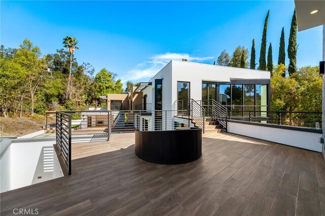 4653 Vanalden Ave, Tarzana, CA 91356 - view of wooden deck