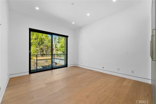 4653 Vanalden Ave, Tarzana, CA 91356 - spare room featuring recessed lighting, light wood-type flooring, and baseboards