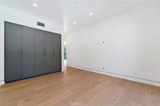 4653 Vanalden Ave, Tarzana, CA 91356 - unfurnished bedroom featuring light wood-style floors and recessed lighting