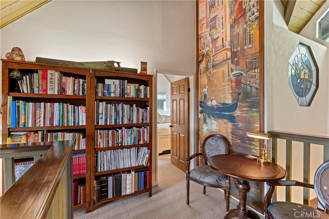 750 Zurich Dr, Lake Arrowhead, CA 92352 - sitting room featuring light colored carpet