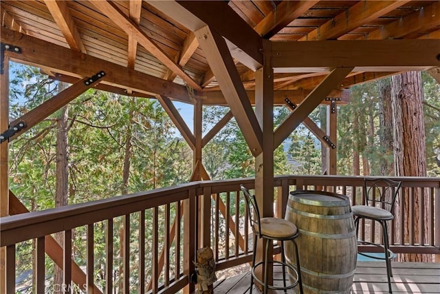 750 Zurich Dr, Lake Arrowhead, CA 92352 - view of wooden deck