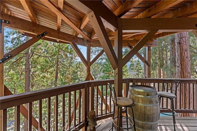 750 Zurich Dr, Lake Arrowhead, CA 92352 - view of wooden deck