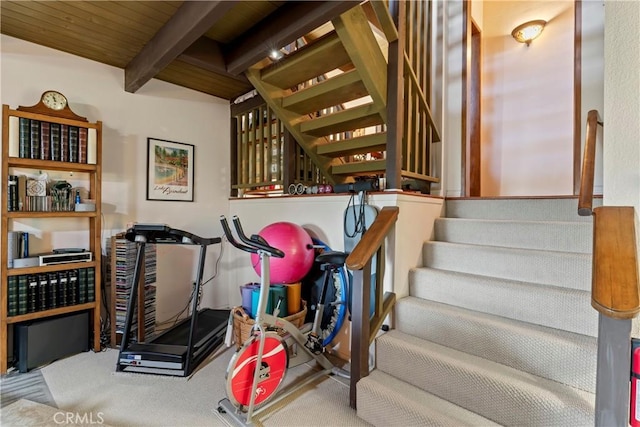 750 Zurich Dr, Lake Arrowhead, CA 92352 - exercise room with carpet flooring