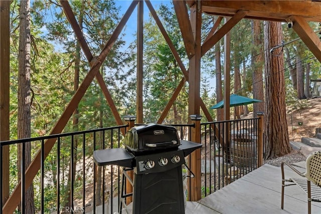 750 Zurich Dr, Lake Arrowhead, CA 92352 - view of patio with area for grilling
