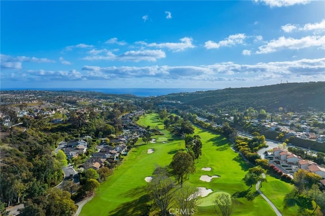 bird's eye view featuring golf course view