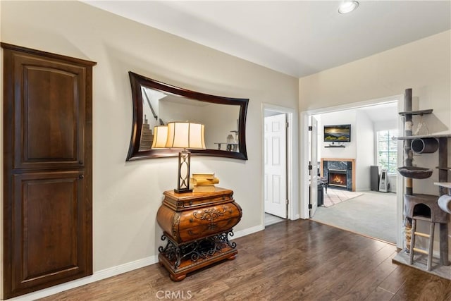 892 Breithorn Dr, Lake Arrowhead, CA 92352 - hall featuring baseboards and wood finished floors