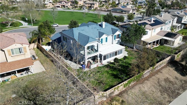 aerial view featuring a residential view