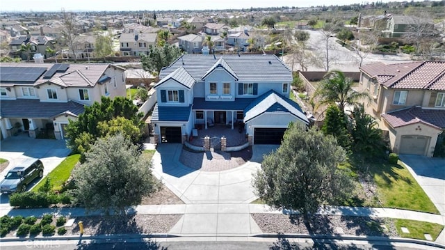 drone / aerial view featuring a residential view