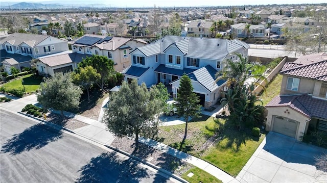 bird's eye view with a residential view