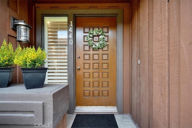 property entrance with a porch