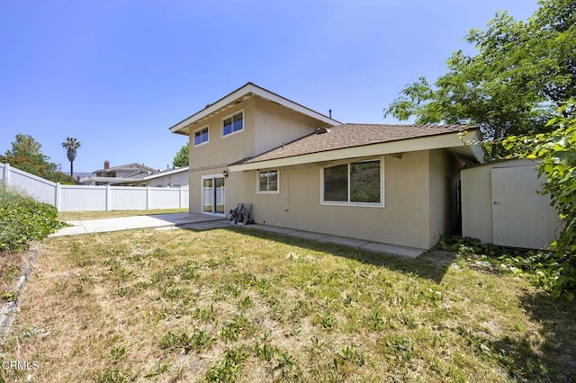 205 Bluefield Ave, Newbury Park, CA 91320 - rear view of property with stucco siding, a patio, and a shingled roof