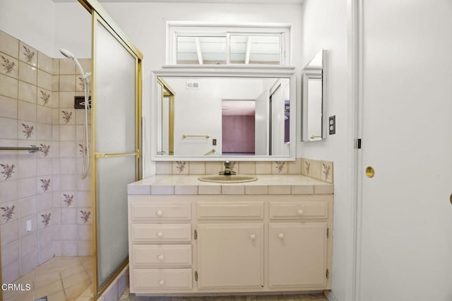 205 Bluefield Ave, Newbury Park, CA 91320 - bathroom featuring a stall shower and vanity