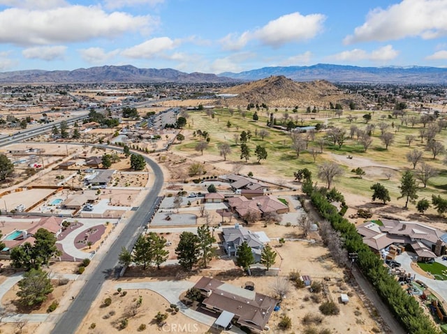 aerial view featuring a mountain view