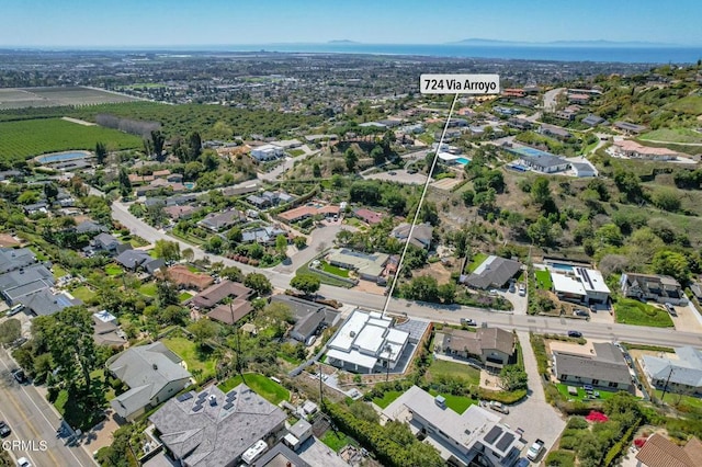 aerial view featuring a residential view