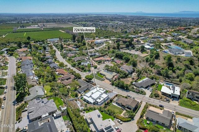 bird's eye view with a residential view