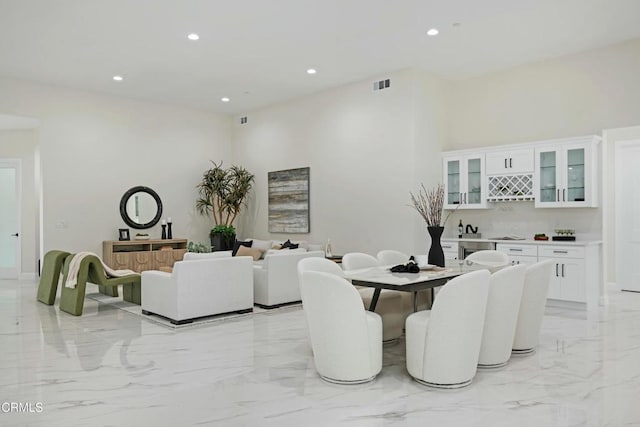 724 Via Arroyo, Ventura, CA 93003 - dining space with light marble finish flooring and recessed lighting