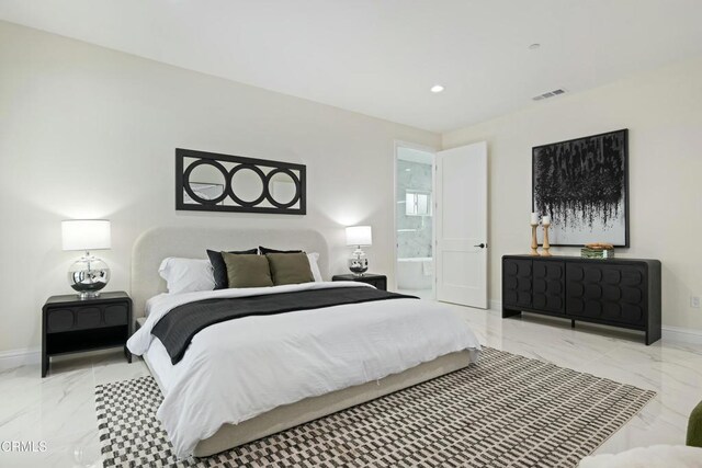 724 Via Arroyo, Ventura, CA 93003 - bedroom featuring marble tiled flooring and recessed lighting