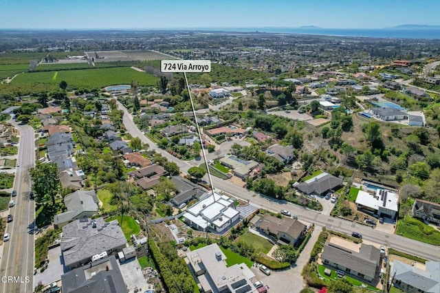 724 Via Arroyo, Ventura, CA 93003 - aerial view of property's location with nearby suburban area