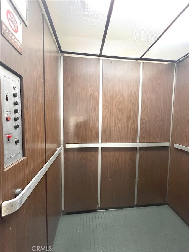 interior space featuring elevator