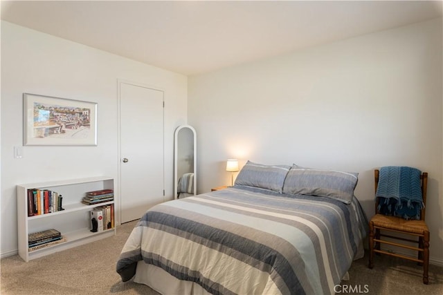 bedroom with carpet floors