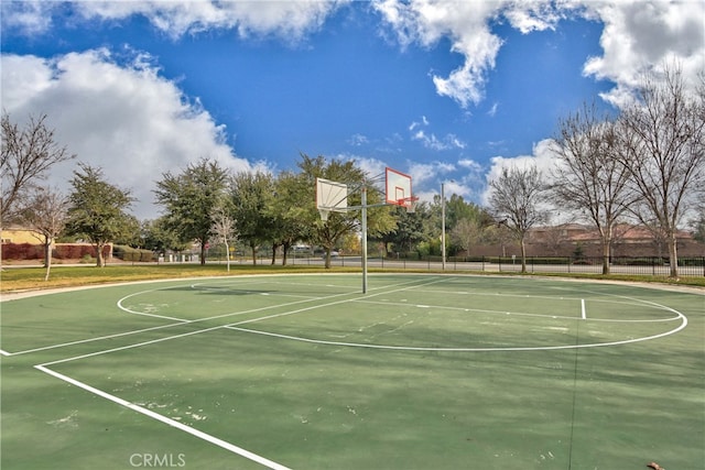 view of sport court with fence and community basketball court
