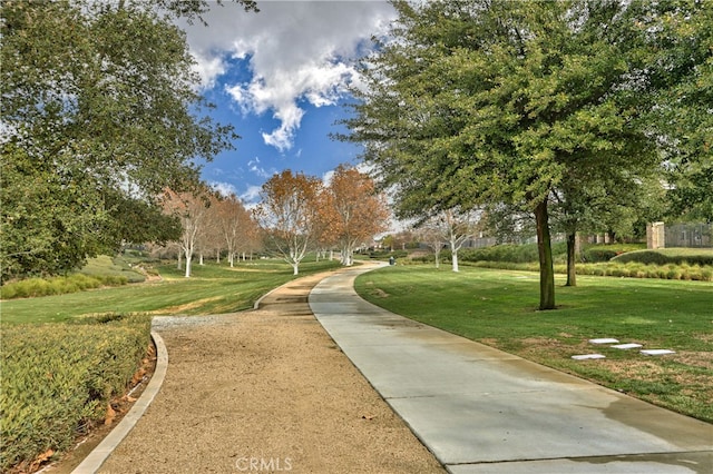 view of home's community featuring a yard