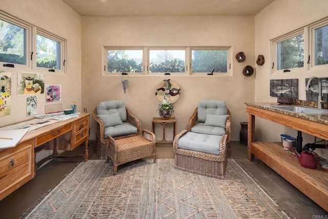 14479 Emerald Ln, Rancho Santa Fe, CA 92067 - sitting room featuring healthy amount of natural light and an office area
