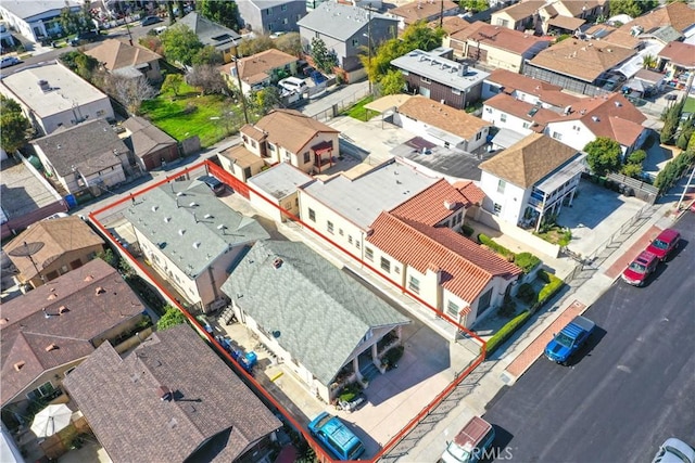 drone / aerial view with a residential view